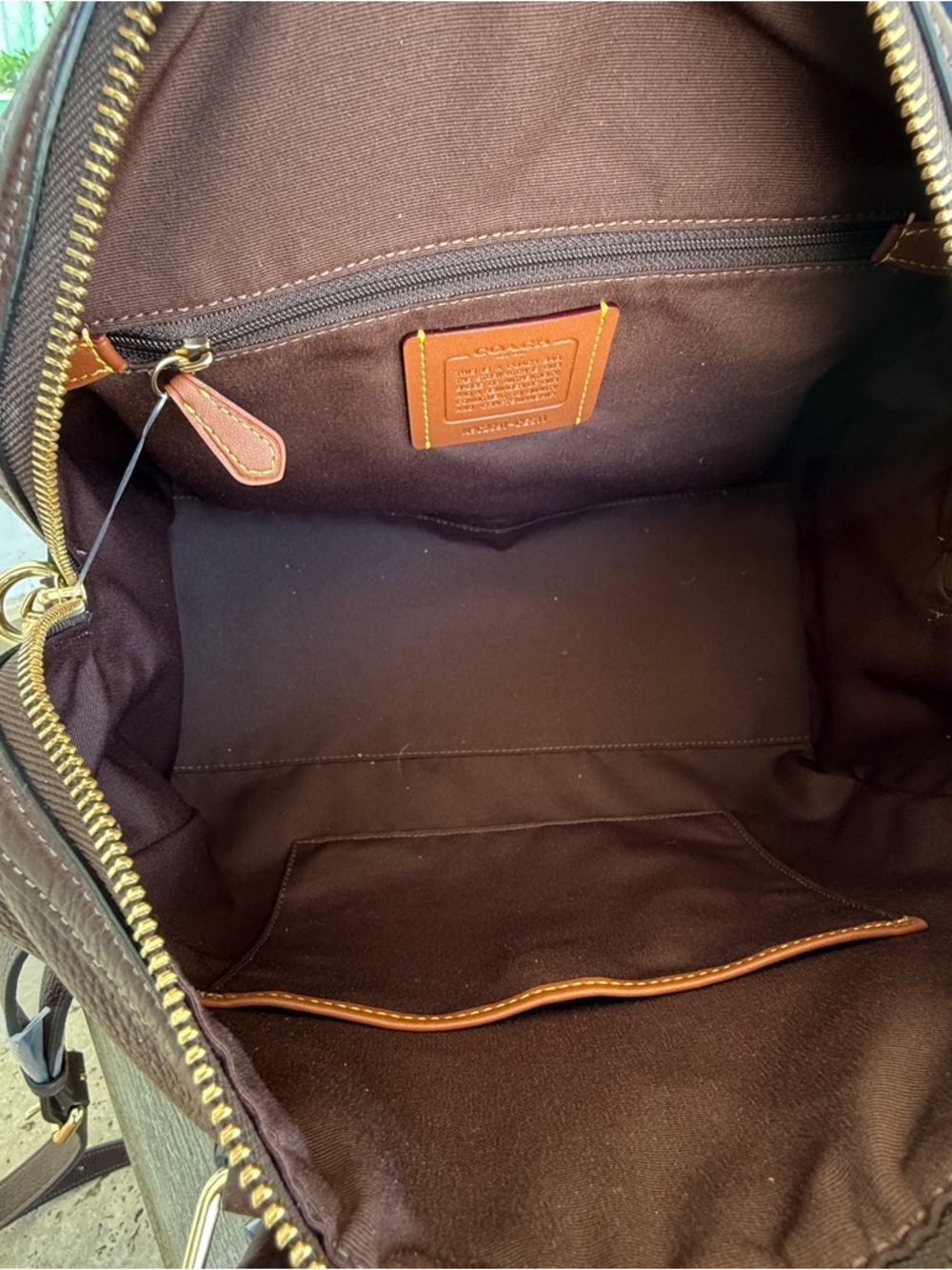 NWT Coach Rowan Large Satchel Bag in Maple CES11 - Picture 14 of 16